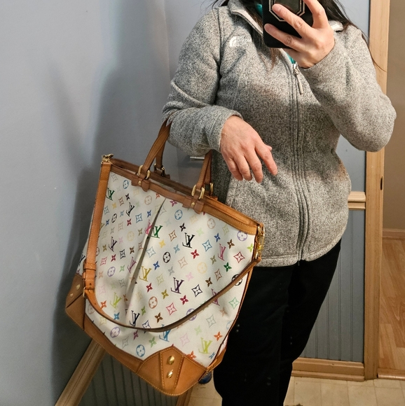 Auth Rare 2011 LOUIS VUITTON Takashi Murakami Multicolor Sharleen MM Tot… - Picture 1 of 15